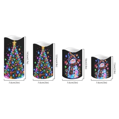 Image of Christmas Flameless Battery Operated Lamp with Remote Control