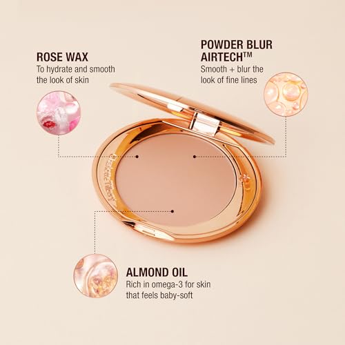 Image of Charlotte Tilbury Airbrush Flawless Finish Setting Powder - Pore-Blurring Pressed Powder for Face Makeup to Minimize Shine with a Soft-Focus Finish