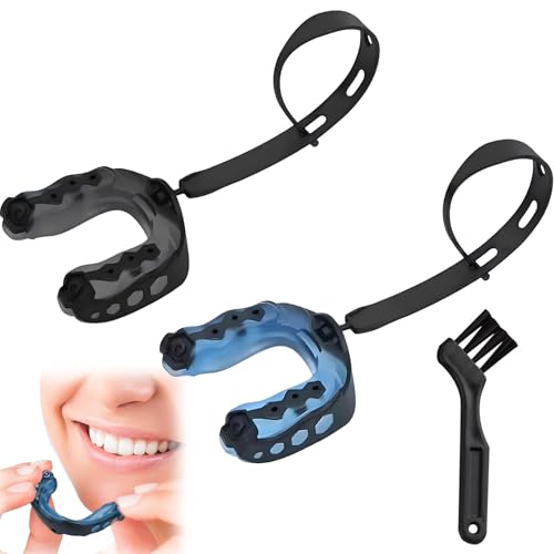 Athletics Mundschutz Mit Riemen 2 Stück Football Mundschutz,Sport Zahnschutz,Mit Reinigungsbürste,In Schwarz und Blau,Top-Rubber-Material, kompakt und leicht zu tragen Athletics Mundschutz Mit Riemen 2 Stück Football Mundschutz,Sport Zahnschutz,Mit Reinigungsbürste,In Schwarz und Blau,Top-Rubber-Material, kompakt und leicht zu tragen