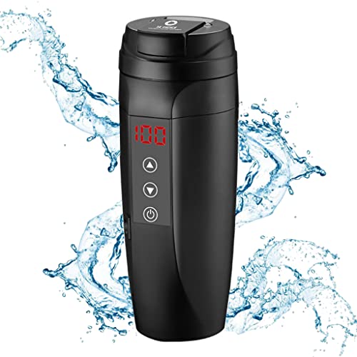 3E Car Kettle Temperature Control Mug Travel Mugs for Hot Drinks Warmer Self Heating Mug - Travel Flask Smart Coffee Mug Insulated Coffee Mug Warmer Tea Maker 12v Water Heater Smart Mug