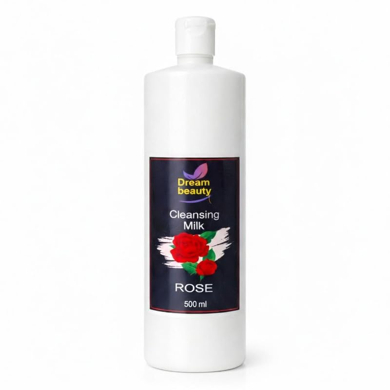 Dream Beauty Rose Cleansing Milk ? Hydrating & Soothing Cleanser with Rose Extracts for Soft, Fresh, and Glowing Skin, Ideal for Makeup Removal and Daily Skin Care-(Pack of 1)-500ml-image-2