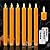 AFINETH Orange Flameless Taper Candles, 9.6" Fall Candles with Remote, Real Wax Battery Operated Candles Flickering, Flameless Led Candles for Fall, Thanksgiving, Harvest, Halloween Decor, 6 Pack