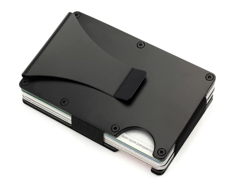 Vintage American Flag Minimalist Metal Wallet for Men Slim RFID Blocking Aluminum Front Pocket Wallet with Money Clip4