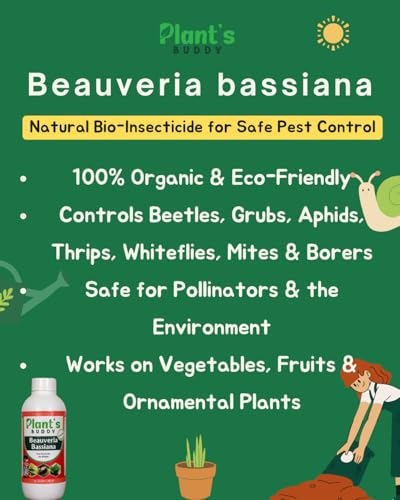 Image of PLANT'S BUDDY - Beauveria Bassiana For Plants Liquid (2 * 10^9 CFU /ml) - Effective Against Leaf Eating Insects - Bio-Insecticide for All Indoor and Outdoor Plants - 500 ml