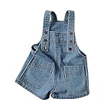 【Tissu de haute qualité】 Matériau denim sélectionné de haute qualité. La salopette enfant est en tissu denim avec une forte résistance à l'abrasion et garantit également la douceur de ce pantalon. Une telle paire de pantalons courts peut apporter à votre enfant une expérience vestimentaire confortable et à la mode.