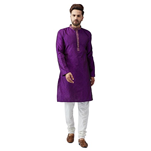 Image of SOJANYA (Since 1958 Men's Silk Blend Kurta Churidar Pyjama Set