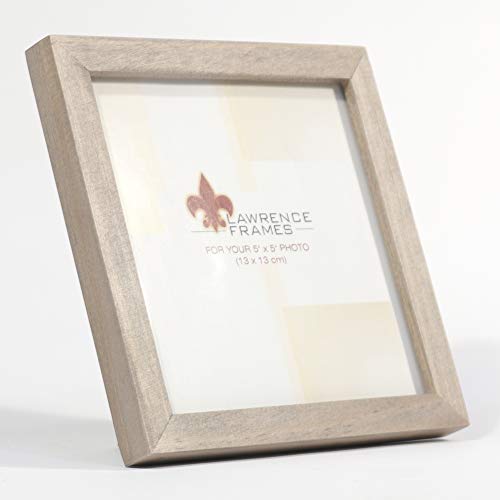 Lawrence Frames 5X5 Gray Wood Gallery Collection Picture Frame #TOP1