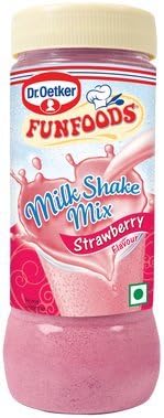 Dr. Oetker FunFoods Funfoods Milk Shake Mix Strawberry Flavour, 200G