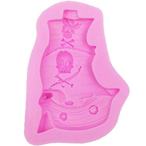 musykrafties Pirate Bateau Fondant Moule Silicone pour Gâteau Décoration de Cupcake, Crafting,...