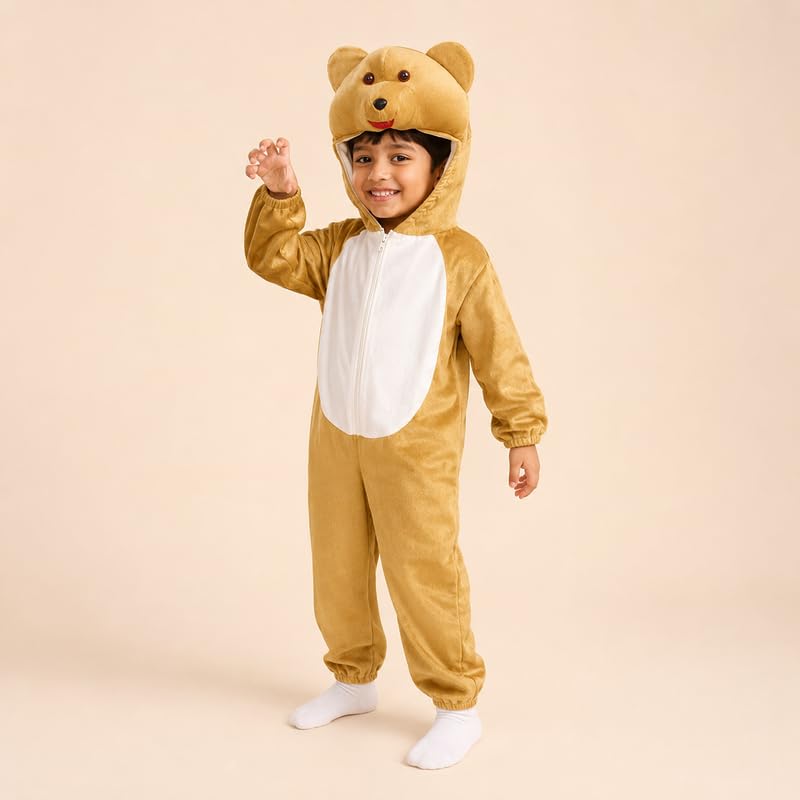Image of Animal Costume for Kids | Plush Fancy Dress Costume for Boys & Girls |School Fancy Dress, Annual Day, Jungle Theme, Role Play, Halloween & Birthday Party