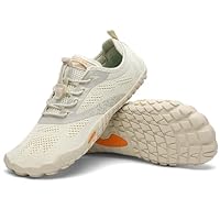 SAGUARO Scarpe da Trail Running Uomo Donna Scarpe da Barefoot Antiscivolo Traspirante Scarpe Minimaliste per Outdoor e Indoor Trekking Fitness Beige 37 EU