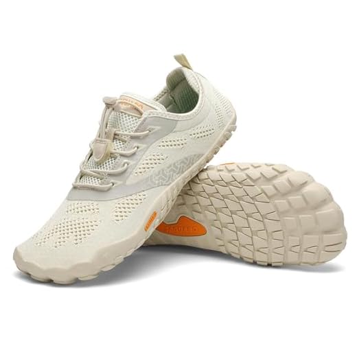 SAGUARO Barefoot Zapatillas de Trail Hombre Mujer Zapatos de Deporte Transpirable Antideslizante Calzado Minimalistas Beige 39 EU