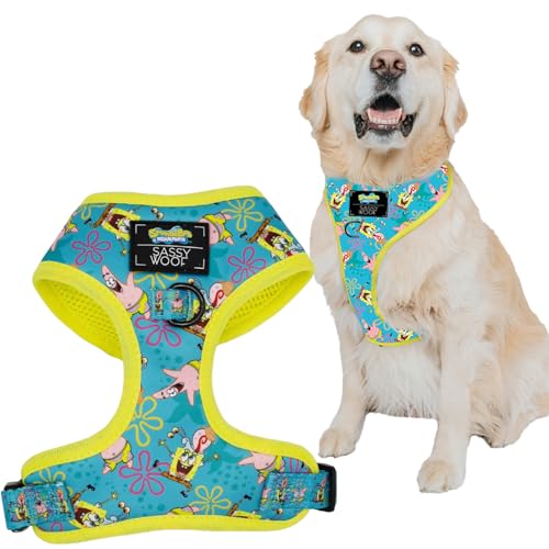 Sassy Woof Dog ���߉\�n�[�l�X - �X�|���W�{�u �X�N�G�A�p���c Jelly Fishin' - XL�A�ʋC�����b�V���A2��D�����O�t���v���Ȃ��f�U�C���A�����擾�ς݃f�U�C���A���匢�ɍœK - �������C�Z���X���i