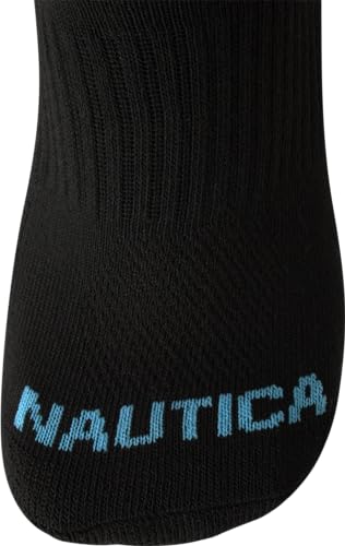 Image of Nautica Womens No Show Athletic Low Cut Socks 6 Pack | Moisture Wicking Dri-Motion Fabric, Cushioned Key Areas, Banded Arch Support, No Show Low Cut, Shoe Size 4-10