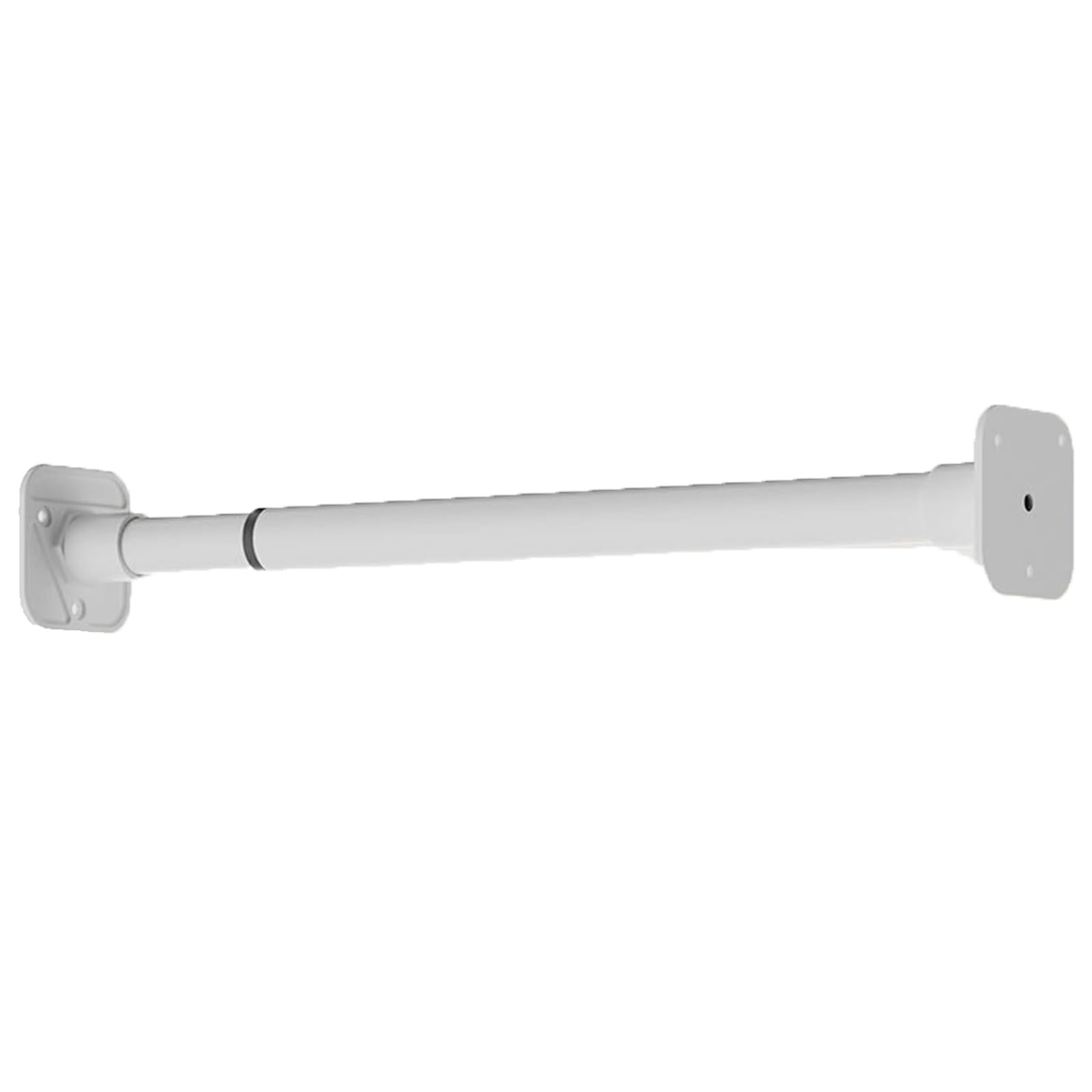 Drill Mounted Shower Curtain Rod, Stainless Steel Tension Curtain Rod, 15-118 In Adjustable for Bathroom Bathtub Closet(White,180-250cm/70-98in)