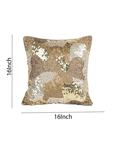 Image of eyda Embellished Cushion Cover Set of 2-16x16 Inch