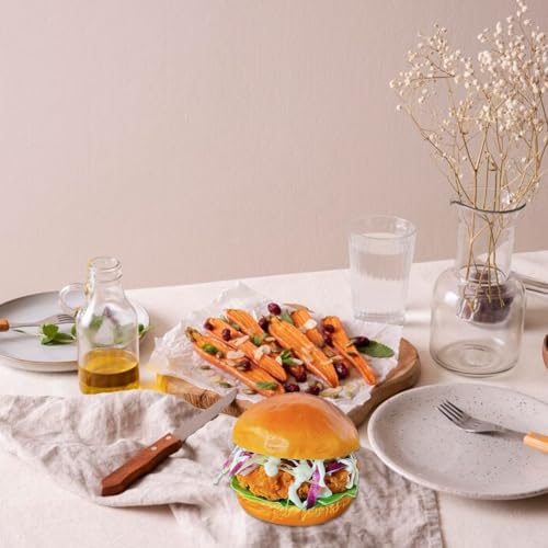 Faux hamburger anti-gaspillage, modèle de pain simulé durable - 4