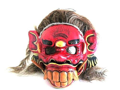 OMA African Wall Mask Hanging Wooden Hand Crafted Demon Statue Good Luck Protector Against Evil Wall Mask Home Decor Gift Collectors Item