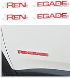 Reflective Concepts RENEGADE Emblem Inlay Decal Stickers for 2015-2019 Jeep Renegade - (Color: Gloss Red)
