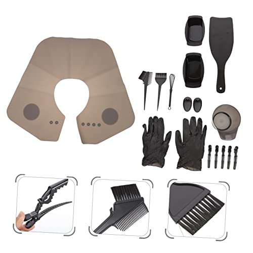 LALAFINA 1 conjunto de xale, kit de tintura, protetores de ouvido de cabeleireiro, suprimentos para