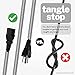 Tangle Stop Cord Cover & Detangler | Remove Tangles, Twists, Bends | Perfect for Cable Management for Trimmers, Curling Irons, Flat Irons, Hair Dryers, TV, Computers, Lamps | 9-Feet, Gray
