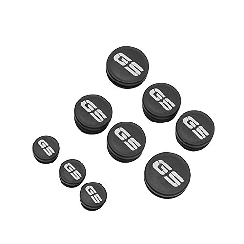 RuleaxAsi 9 PCS Quadro da motocicleta Plug Kit Protetor Tampa do furo Tampa do quadro Plugues de sub