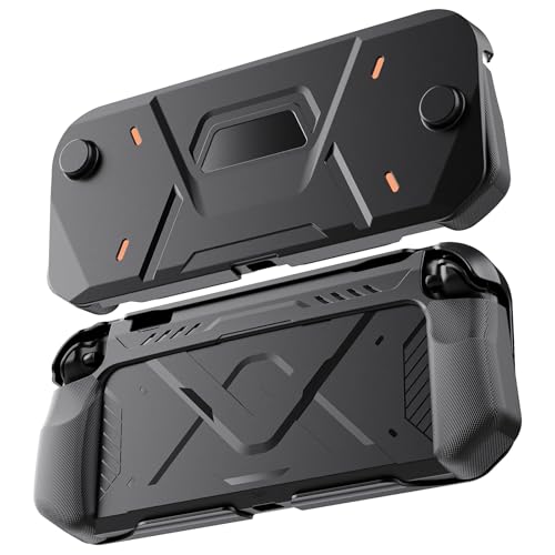 OFFCURVE for Nintendo Switch 2 Case (2025 Release) Protective Handheld Case with Ergonomic Grip and Strap PC+TPU Grip Protective Cover Accessories Compatible with Switch 2 Console,Black