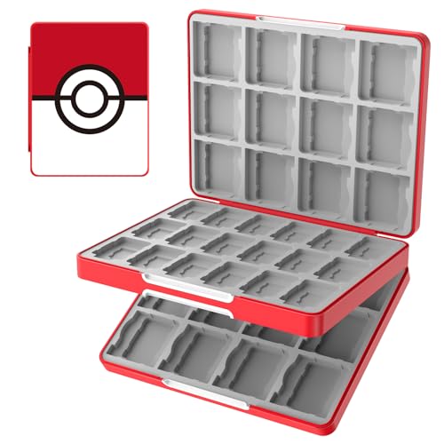TiMOVO 60 Game Card Case for Switch OLED/Switch, 60 Slots Switch Game Holder Cartridge For 24 3DS/3DSXL/DS/DSi Cards & 60 Switch & 36 SD Cards, 3 in 1 Portable Game Storage Box Case, White Circle
