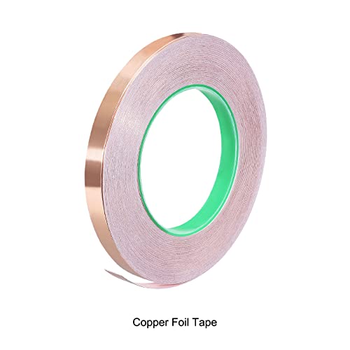 Image of Copper Foil Tape Conductive Adhesive Double Sided, [for EMI Shielding, Stained Glass, Paper Circuits, Grounding] - 5 /16 inch /164ft