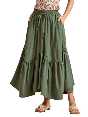 MAYFASEY Rock Damen Mittelalter Renaissance Rock Asymmetrisch Maxirock...