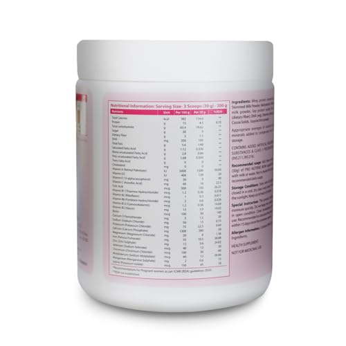 Image of PRO NUTRINE Mom Protein Powder for Pregnant Women | Chocolate Protein for Women | Sugar-Free Maternal Nutrition for Pregnancy & Breastfeeding | Premium Whey Protein for Lactating Mothers - 400g