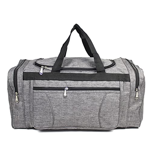 Oxford Waterproof Travel Bag, Travel Garment Bag Multi Pockets Oxford Fabric Travel Bag for Gentlemen(Light Grey)