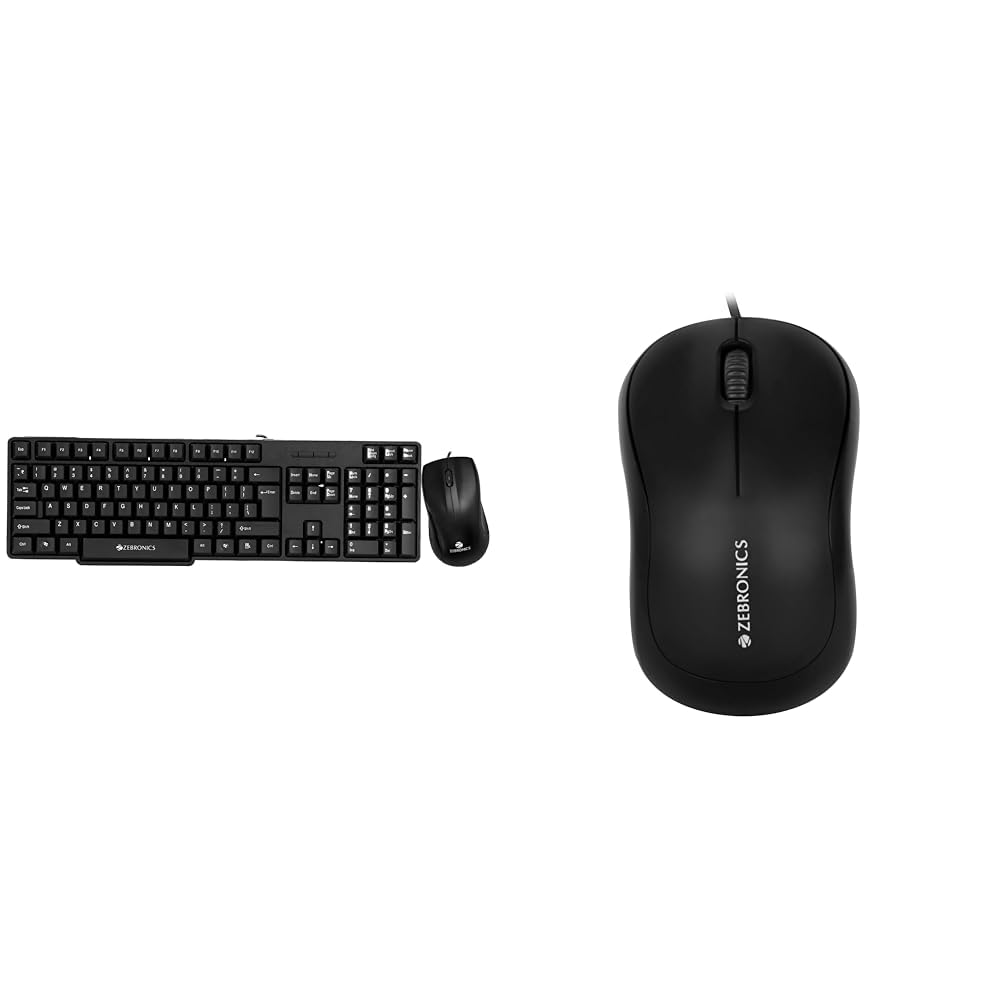 Zebronics Wired Keyboard and Mouse Combo with 104 Keys and a USB Mouse with 1200 DPI -JUDWAA 750 (B0BQG9LQW8) Amazon Price History, Amazon Price Tracker