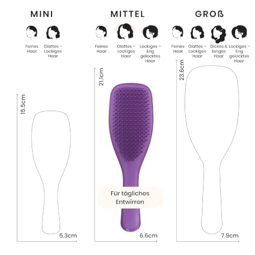 Tangle Teezer Ultimate Detangler Haarbürste – Für Nasses & Trockenes Haar – Entwirrungsbürste für Alle Haartypen… – Ansicht 3