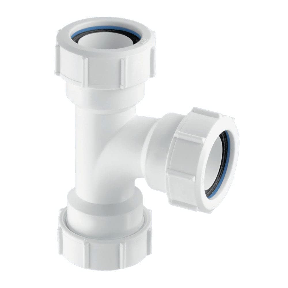 Mcalpine V1M 11/2 Inch Multifit Swept Tee, White
