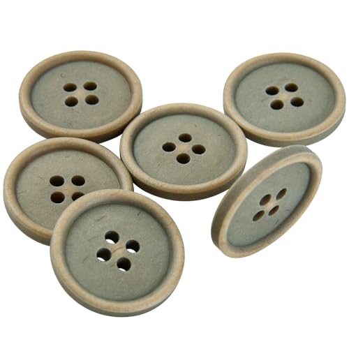 Boutons recyclés 20 mm olive INOTIONSTYLE pour pull écoresponsable
