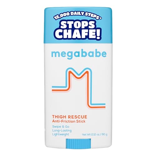 Megababe Thigh Rescue Anti-Chafe Stick | Prevents skin chafe & irritation | Thighs, arms, bra-lines...