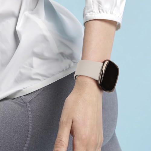 Image of Meliya Soft Strap for Fitbit Versa 4 / Versa 3 / Sense 2 / Sense(Watch Not Included), Flexible Premium Elastomer TPU Adjustable Watch Straps, Sport Replacement Band for Women Men