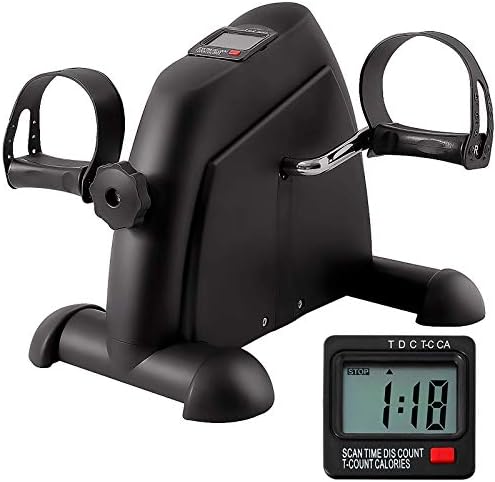 GOREDI Pedal Exerciser Stationary Under Desk Mini Exercise Bike – Peddler Exerciser with LCD Display, Foot Pedal Exerciser for Seniors,Arm/Leg Exercise