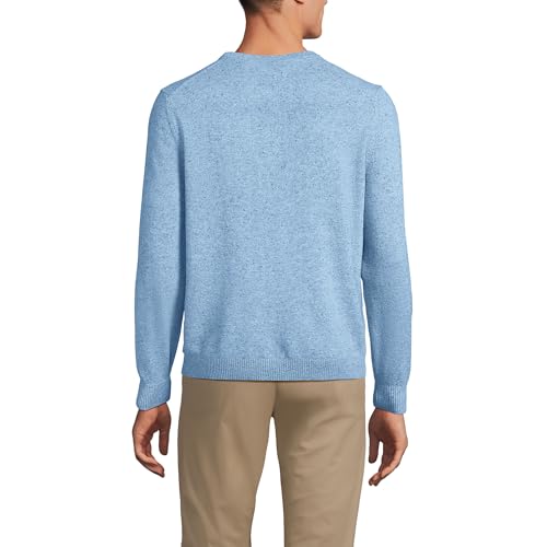 Lands' End Mens Fine Gauge Cashmere Sweater Cloudy Blue Heather Donegal Regular XX-Large2