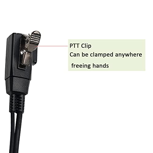 Image of Walkie Talkie Acoustic Tube Earpiece Headset with PTT Mic for Yaesu Vertex Standard VX-261 VX-230 VX-231 VX-298 VX-350 VX-351 VX-180 EVX-531 2 Way Radio 4Pack