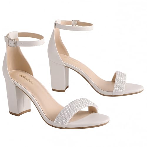 Image of Ankis Heels for Women Open Toe Ankle Strap Chunky Heel Sandals 2.75 Inch
