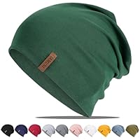 Mütze Damen Herren, Slouch Beanie Mütze, Weich Dünne Mütze aus Baumwolle, Leichte Atmungsaktiv Longbeanie, Elastisch Laufmütze für Alle Jahreszeiten