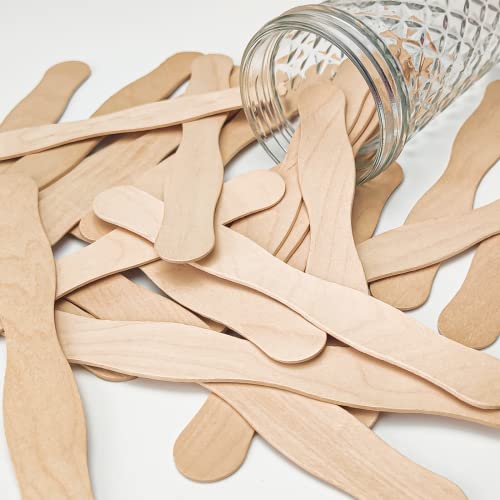Bâtonnets de glace ondulés en bois brut pour mélanges et soins - 7
