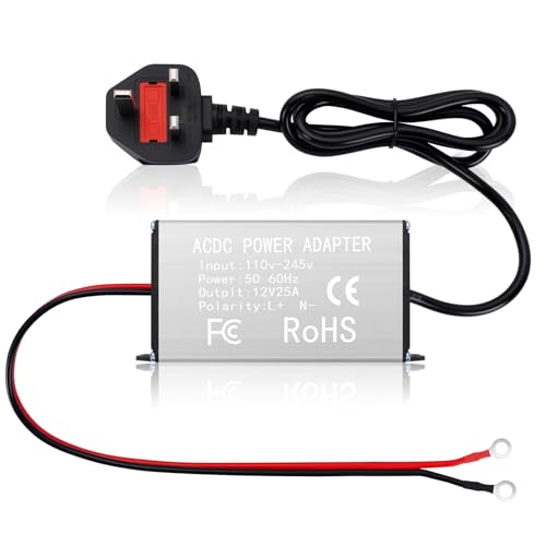 vsshe 240V to 12V Power Converter Adapter Diesel Heater 12V Power Supply Adapter AC-to-DC Transformer for 5KW/8KW Diesel Parking Heater Transformer Power Converter for Indoor Use in RVs Caravans