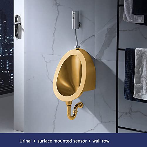 Barra di scarico ovale a parete, sensore di piccole dimensioni a parete, WC verticale con scarico, per bagno e WC, Gold-Suit C miniatura 2