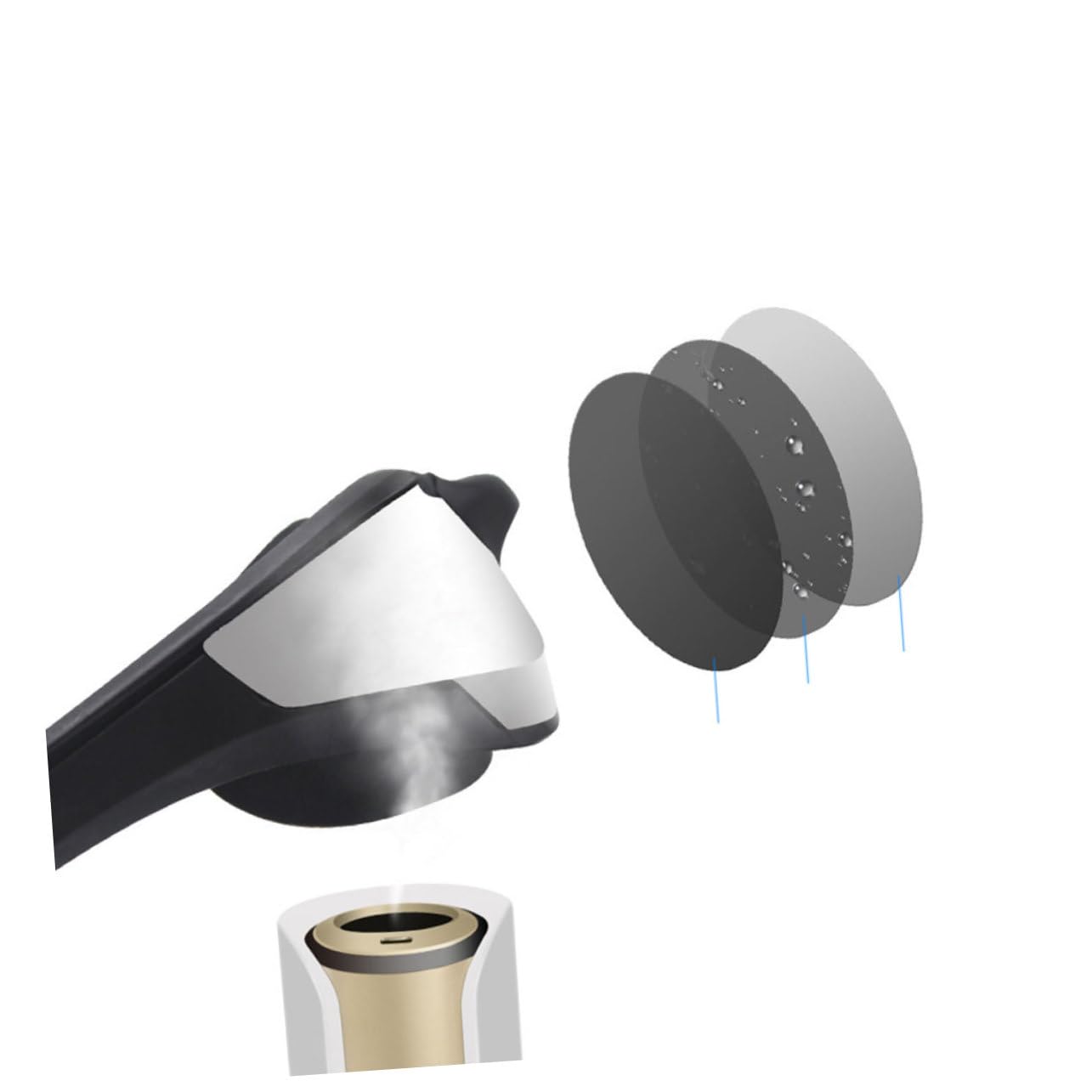 BESPORTBLE 3pezzi Occhialini Da Nuoto Professionali Antifog Con Protezione Uv Occhiali Impermeabili Per Adulto Design e Comfort Elevato Nero