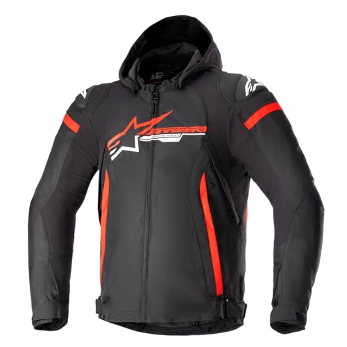 Alpinestars Mens Zaca Waterproof Jacket L Black/Bright Red/White