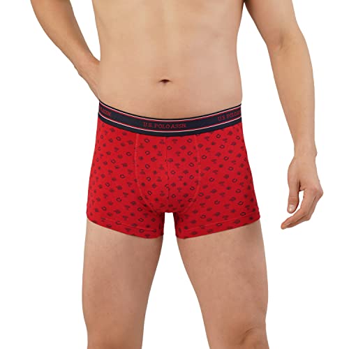 Image of U.S. Polo ASSN. Men's I616 Elasticized Waist Printed Underwear Trunks - Pack of 2