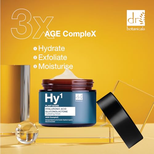 Dr BOTANICALS Hyaluronic Acid & Gluconolactone Hydrating Anti-Aging Facial Mask, 60 ml (Pack of 1) - Image 2